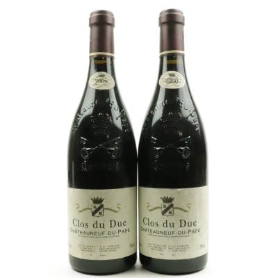 Brunier Clos Du Duc 2000 Chateauneuf-Du-Pape 2x75cl