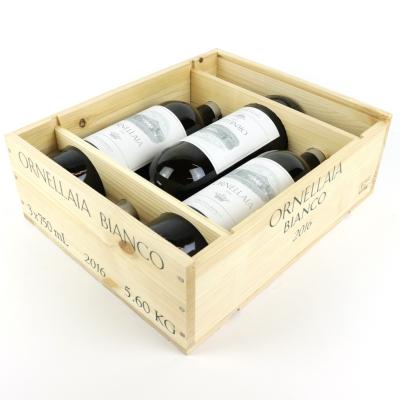 Ornellaia 2016 Tuscany Bianco 3x75cl / Original Wooden Case