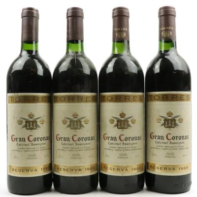 Torres Gran Coronas Cabernet Sauvignon 1988 Penedes Reserva 4x75cl