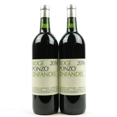 Ridge Ponzo Zinfandel 2016 Russian River Valley 2x75cl