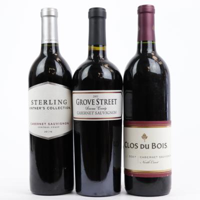 Assorted Californian Cabernet Sauvignon 3x75cl