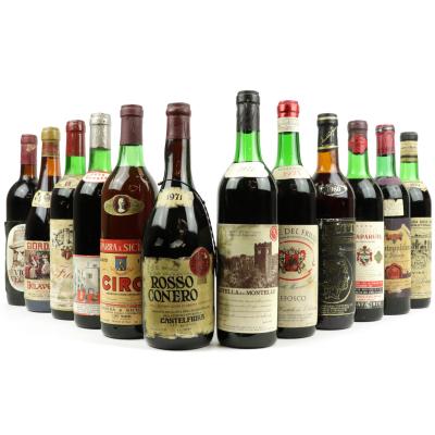 Assorted Italian Wines / 12 Bottles