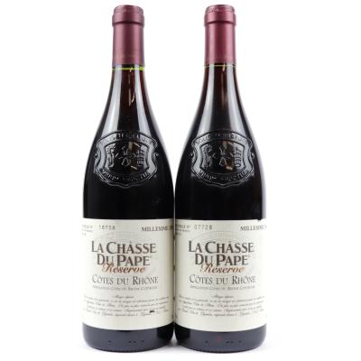 La Chasse Du Pape Reserve 2003 Cotes-Du-Rhone 2x75cl