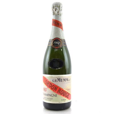 Mumm Cordon Rouge 1987 Vintage Champagne