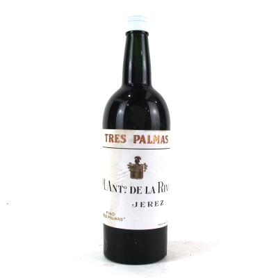 M.Ant. De La Riva \"Tres Palmas\" Fino Sherry Circa 1970s