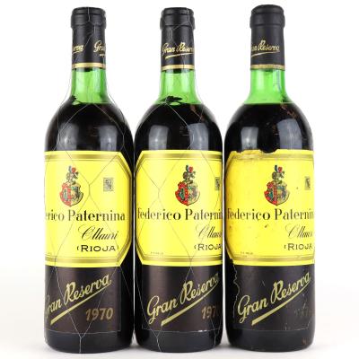 Federico Paternina 1970 Rioja Gran Reserva / 3 Bottles