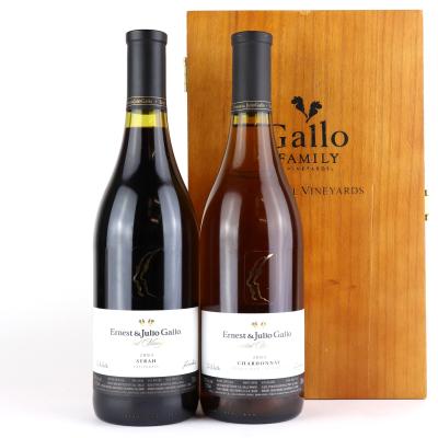 E&J Gallo Coastal Vineyards Chardonnay & Syrah 2003 California 2x75cl / Presentation Box