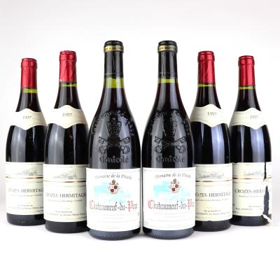 Signerin 1997 Crozes-Hermitage & Dom. De La Pinede 1998 Chateauneuf-Du-Pape 6x75cl