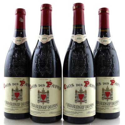 Clos Des Papes 2003 & 2005 Chateauneuf-Du-Pape 4x75cl