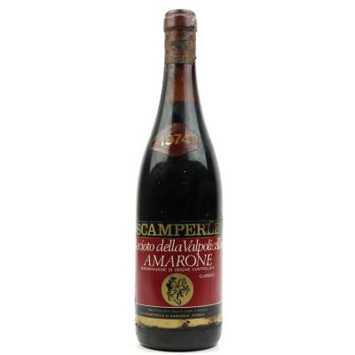 Scamperle Recioto Della Valpolicella 1974 Amarone Classico