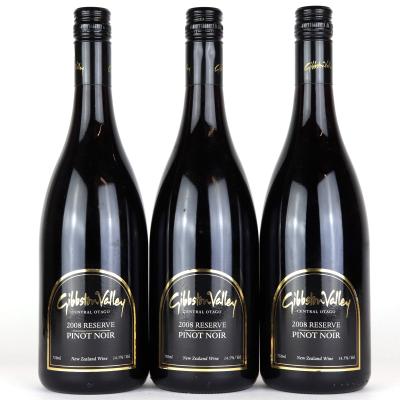 Gibbston Valley Reserve Pinot Noir 2008 Central Otago 3x75cl