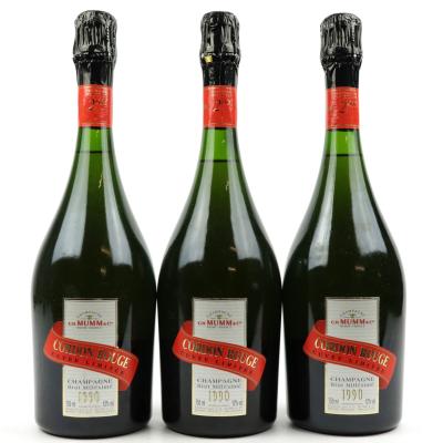 Mumm Cordon Rouge Brut 1990 Vintage Champagne 3x75cl