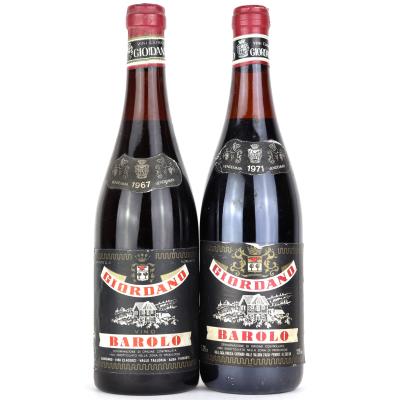 Giordano 1967 & 1971 Barolo 2x72cl