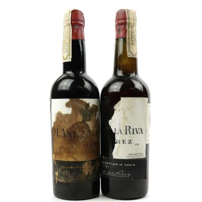 M.Ant. De La Riva Sherry / 2 Half-Bottles