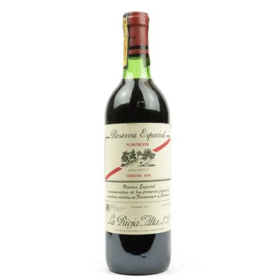 La Rioja Alta 1978 Rioja Reserva Especial