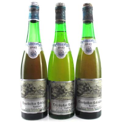 F.Storck \"Trarbacher Schlossberg\" Spatlese 1962 Mosel 3x Bottles