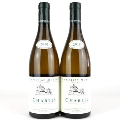 C.Moreau 2016 Chablis 2x75cl