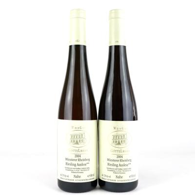 Gottelmann Munsterer Rheinberg Riesling Auslese 2004 Nahe 2x50cl