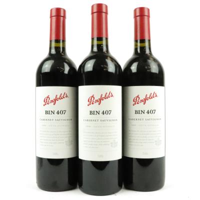 Penfolds Bin 407 Cabernet Sauvignon 2008 South Australia 3x75cl