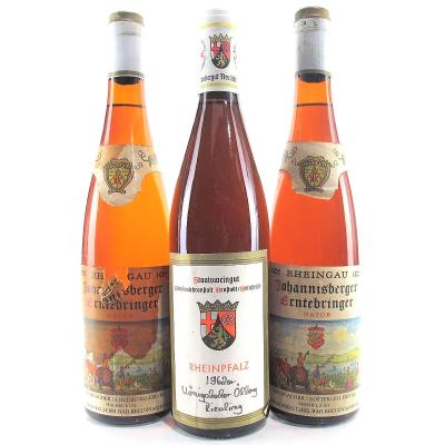 Assorted Wines 1962 Rhein 3xBottles