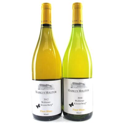 M.Molitor \"Wehlener Klosterberg\" Pinot Blanc 2010 & 2012 Mosel 2x75cl