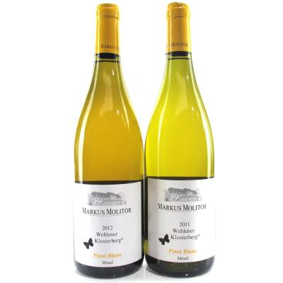 M.Molitor \"Wehlener Klosterberg\" Pinot Blanc 2011 & 2012 Mosel 2x75cl