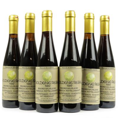 Weltachskellerei Goldene Rebe Bereich Mittelhaardt Beerenauslese 1989 Rheinpfalz 6x37.5cl