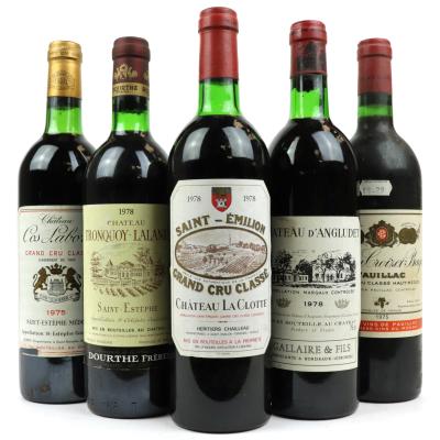 Assorted 1975 & 1978 Bordeaux / 5 Bottles